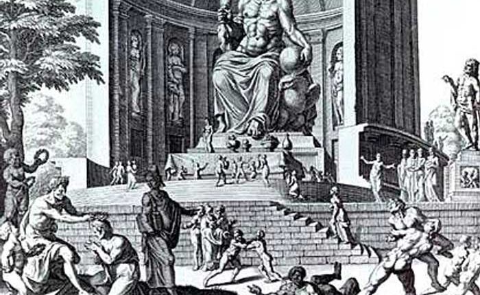Статуята на Зевс в Олимпия, едно от седемте чудеса на света от древността