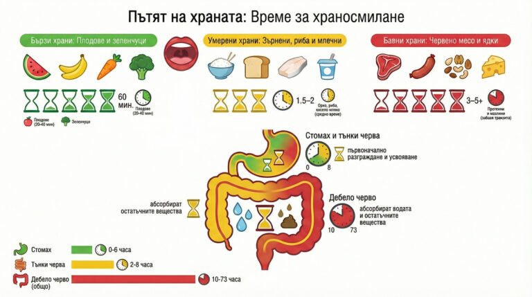 Какво точно се случва по време на храносмилането