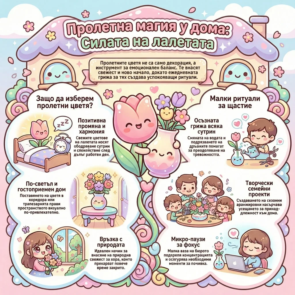 Влияние на лалета и пролетни цветя върху обстановката