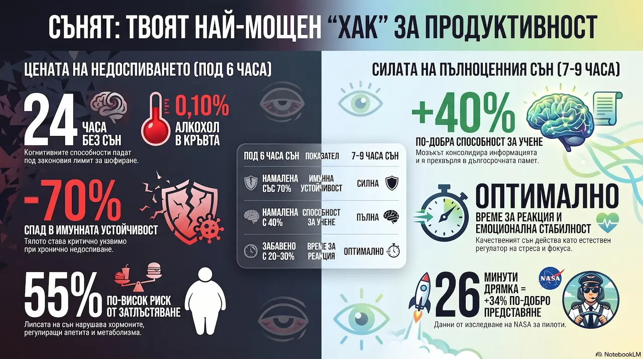 Защо сънят се превръща в най-ценното средство за производителност, което вече притежавате